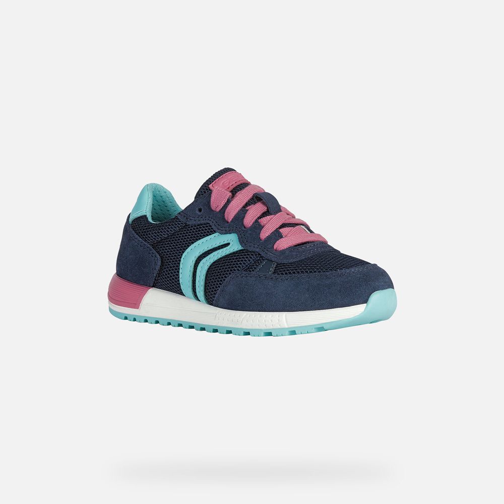 Geox Sneakers Navy/Pink Alben - Geox Girls Shoes - FQERBO265